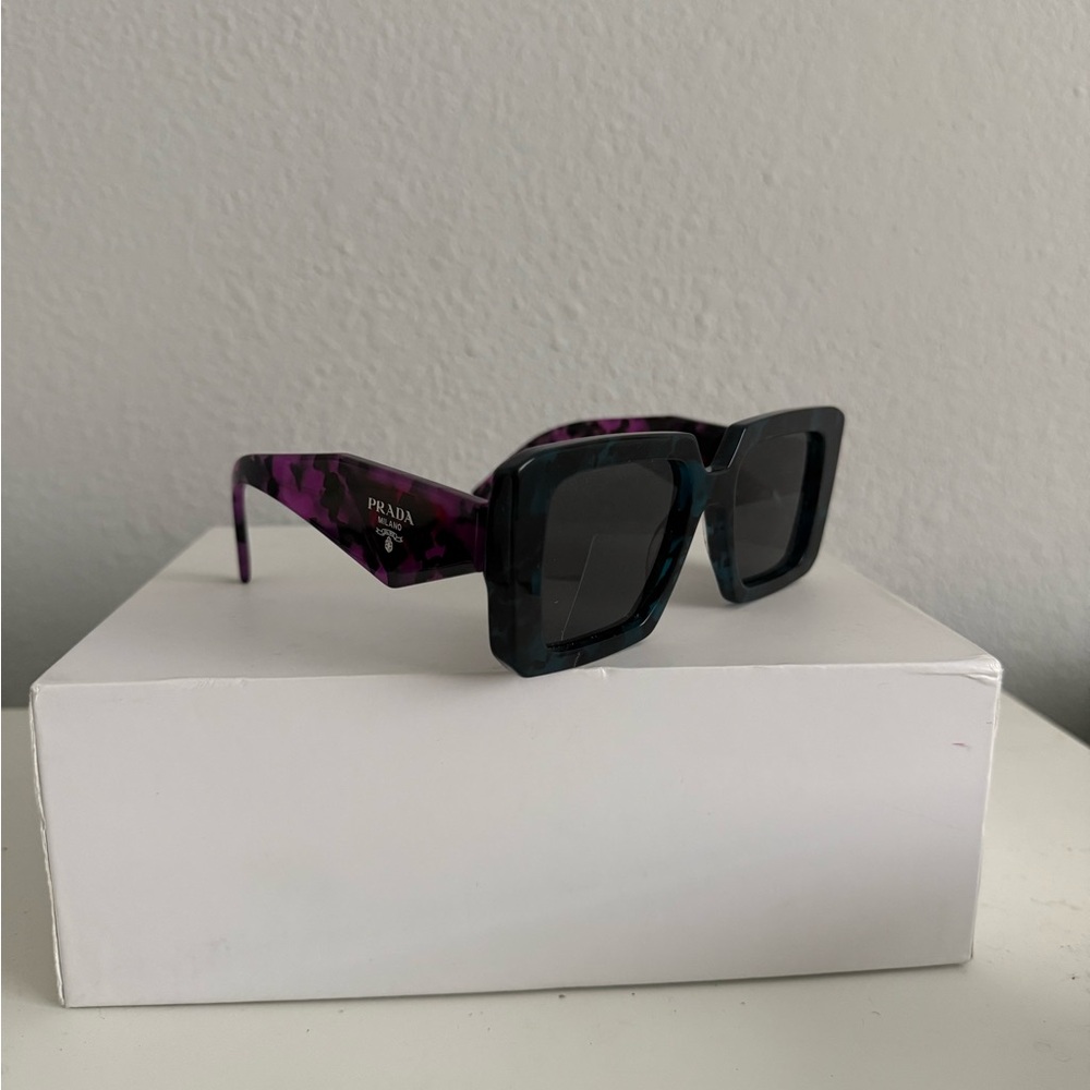 Prada Acetate Sunglasses in Textured White Box
